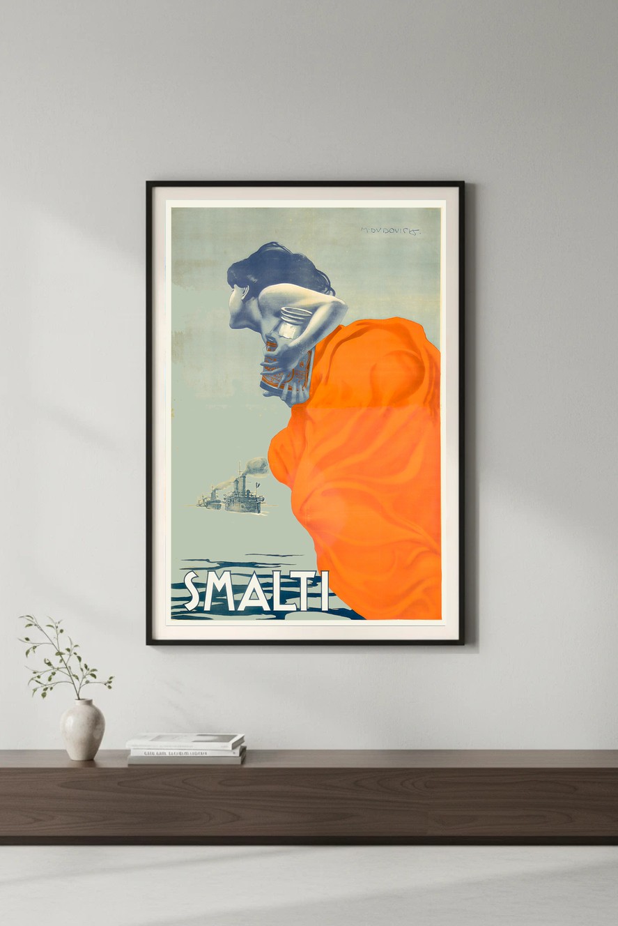 "Póster Art Deco Dudovich 'Smalti' vintage de 1920 - 24x36"" 🎨" - Imagen 2 de 5
